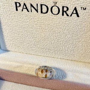 PANDORA 👑 Moments, Brown Leopard Glass Charm